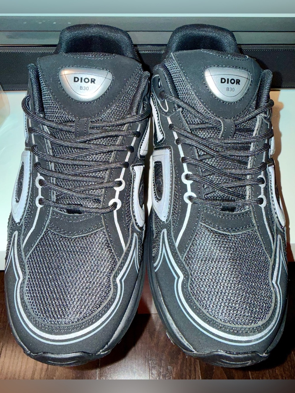 1:1 Dior Black and Gray B30 Men's Sneakers